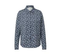 s.Oliver Red Label - Jersey-Hemdbluse mit All-over-Muster blau - Gr. - 46