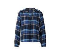 Karo-Bluse mit Faltendetail und elastischen Ärmelbündchen 36 blau|mehrfarbig 2170017.59N0.36
