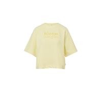 s.Oliver Red Label - Kurzarm-Sweatshirt mit Schriftzug im Boxy-Fit gelb - Gr. - 44
