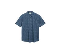 Regular Fit: Elastisches Kurzarmhemd mit All-over-Print M blau 2176496.59A0.M
