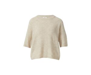 s.Oliver Red Label - Kurzarmpullover aus Alpakamix beige - Gr. - 40
