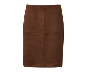 s.Oliver Red Label - Kurzer Rock aus aufgerautem Lederimitat braun - Gr. - 44