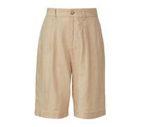 s.Oliver Red Label - Lässige Bermuda-Shorts mit Bundfalten und hohem Bund beige - Gr. - 36