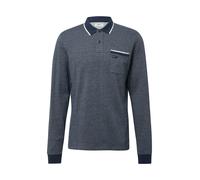 s.Oliver Langarm-Polo Melange-Optik mit Bündchen Blau XXL
