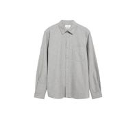 s.Oliver Langarmhemd 30742817 Herren XL 100% Baumwolle grau (braun) Rundhals mit Brusttasche