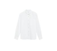 Langarmhemd S.OLIVER, Herren, Gr. XXL, N-Gr, weiß, Web, Obermaterial: 100% Baumwolle, unifarben, normal hüftbedeckend, Rundhals, Hemden, mit Brusttasche und Knopfleiste (26025515-XXL) weiß