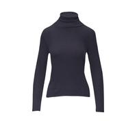 Elastisches Langarmshirt mit Rollkragen 42 blau