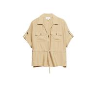 s.Oliver Red Label - Leichte Kurzarm-Jacke mit Bindedetail beige - Gr. - 34
