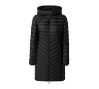 Steppmantel S.OLIVER, Damen, Gr. 44, schwarz, Web, Obermaterial: 100% Polyester, unifarben, casual, schmal ca. Mitte Oberschenkel, Langarm elastischer Bund, Mäntel, im Slim Fit, abnehmbare Kapuze (700