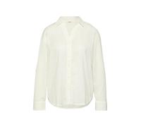 Bestickte Baumwollbluse mit Turn-up 46 creme 2176374.0210.46
