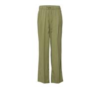s.Oliver Red Label - Locker geschnittene Marlenehose mit elastischem Bund grün - Gr. - 40/REG