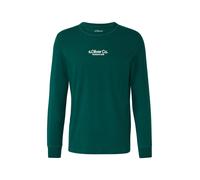s.Oliver Red Label - Longsleeve aus Baumwolle mit Rippbündchen und Logo grün - Gr. - 3XL