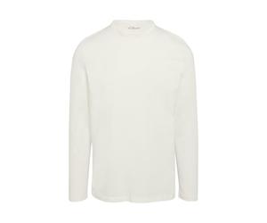 s.Oliver Red Label - Longsleeve aus Jersey mit Logo-Detail weiß - Gr. - XL