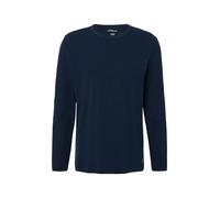 Longsleeve S.OLIVER, Herren, Gr. XL, blau (navy), Jersey, Obermaterial: 100% Baumwolle, unifarben, casual, normal hüftbedeckend, Rundhals, Langarm, Shirts, mit Rundhals (77182517-XL) navy