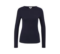s.Oliver Langarmshirt Damen Blau Gr. 40 – Jersey, 100% Baumwolle, regular fit, U-Boot-Ausschnitt