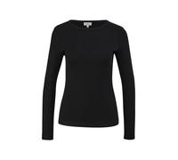 s.Oliver Red Label - Longsleeve mit Rippstruktur schwarz - Gr. - 48