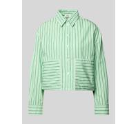 Verkürzte Popeline-Bluse im Relaxed Fit 48 grün 2174590.72G7.48