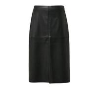 Midi-Rock aus Kunstleder in A-Linie 46 schwarz 2172920.9999.46