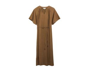s.Oliver Red Label - Midikleid mit Bindegürtel braun - Gr. - 34
