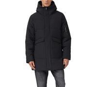 Wasserabweisender Puffer-Parka mit Kapuze und sportiven Details L schwarz 2174069.9999.L