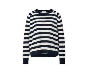 s.Oliver Red Label - Oversized Strickpullover aus Viskosemix blau/weiß - Gr. - 44