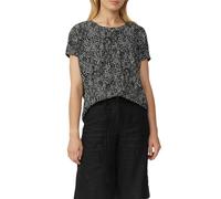 s.Oliver Red Label - Plissiertes T-Shirt im Relaxed Fit schwarz - Gr. - 40