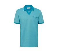 s.Oliver Red Label - Poloshirt aus Bicolour-Piqué blau - Gr. - 3XL