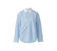Popeline-Bluse im Relaxed Fit mit Manschetten-Detail 38 blau|weiß 2168778.51G1.38