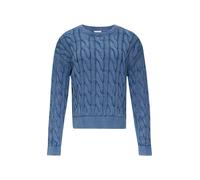 s.Oliver Red Label - Pullover mit Zopfstrickmuster blau - Gr. - 38
