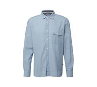 s.Oliver Red Label - Regular Fit: Kariertes Baumwollhemd mit Kentkragen weiß/blau - Gr. - M