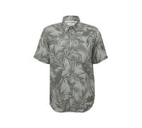 Regular Fit: Gemustertes Kurzarmhemd aus Leinen M grau 2164899.94A1.M