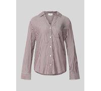 Fließende Viskose-Bluse mit Turn-up 38 lila|weiß 2174661.49G0.38