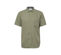 Regular Fit: Weiches Kurzarmhemd mit Stickerei M olive 2179169.7853.M