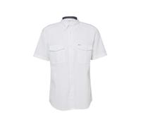 Kurzarmhemd S.OLIVER, Herren, Gr. 3XL, N-Gr, weiß, Web, Obermaterial: 100% Baumwolle, gestreift, regular fit normal, Hemden, mit dezenten Streifen, Button-down-Kragen, Baumwolle (79897513-XXXL) weiß