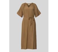 s.Oliver Red Label - Midikleid mit Bindegürtel braun - Gr. - 36