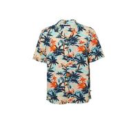 s.Oliver Red Label - Resort Fit: Kurzarmhemd aus Viskosemix mit Brusttasche grün/blau - Gr. - L