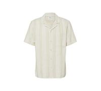 s.Oliver Red Label - Resort Fit: Strukturiertes Kurzarmhemd aus Baumwolle-Flammgarn weiß/beige - Gr. - 3XL