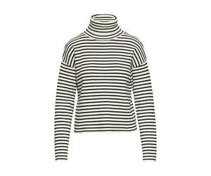 s.Oliver Red Label - Rollkragenpullover mit Rippstruktur beige/schwarz - Gr. - 44