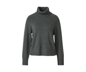 s.Oliver Red Label - Rollkragenpullover mit seitlichem Knopf-Detail grau - Gr. - 46