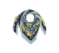 s.Oliver Gemusterter Schal aus Viskosemix blau 1