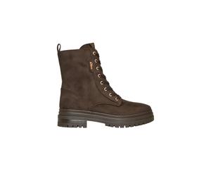 s.Oliver Red Label - Schnürstiefel in Velours-Optik braun - Gr. - 39