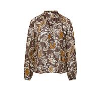 Semitransparente Chiffon-Bluse mit All-over-Print 34 braun|mehrfarbig 2170029.89A2.34