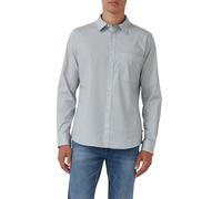 Slim Fit: Fein gemustertes Baumwollhemd mit Kentkragen S weiß 2169484.01A0.S