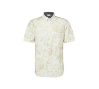 s.Oliver Red Label - Slim Fit: Kurzarm-Hemd mit All-over-Print und Brusttasche beige - Gr. - 3XL
