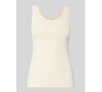 s.Oliver RED LABEL Slim Fit Tanktop aus Baumwoll-mix in Offwhite, Größe 40