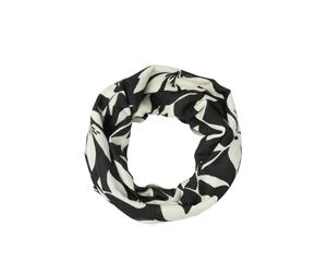 s.Oliver Red Label - Snood mit floralem Allover-Muster schwarz/weiß - Gr. - ONE SIZE