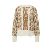 s.Oliver Red Label - Strickjacke mit Raglanärmeln im Relaxed Fit weiß/beige/braun - Gr. - 40