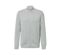 Baumwoll-Strickjacke mit Stehkragen und Logo-Patch XL grau 2170245.94W0.XL