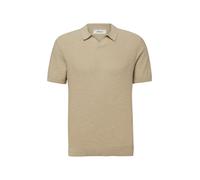 Strick-Poloshirt in Flammgarnstruktur XXL beige 2175901.8148.XXL