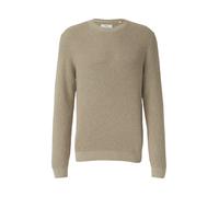 s.Oliver Strickpullover 2168814 Herren Rundhals 100% Baumwolle Grob-Strick Beige Gr. S